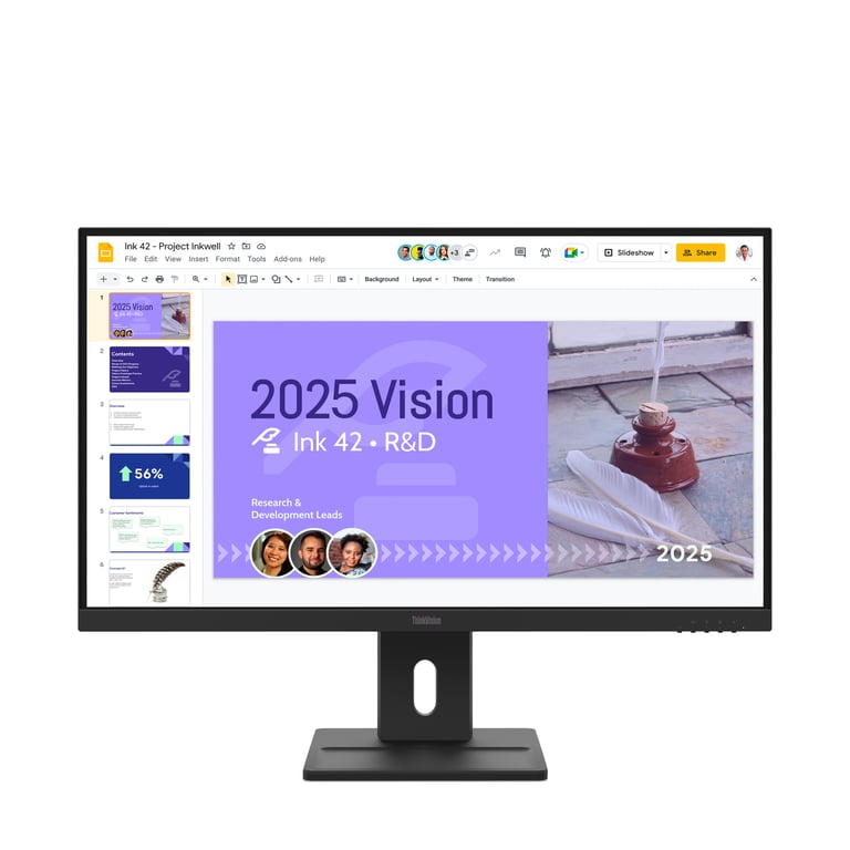 Lenovo ThinkVision E27Q 40 Écran LED 27 2560 x 1440 QHD @ 100 Hz IPS 350 cdm² 1500:1 4 ms 2xHDMI DisplayPort haut parleurs corbeau - vue 8