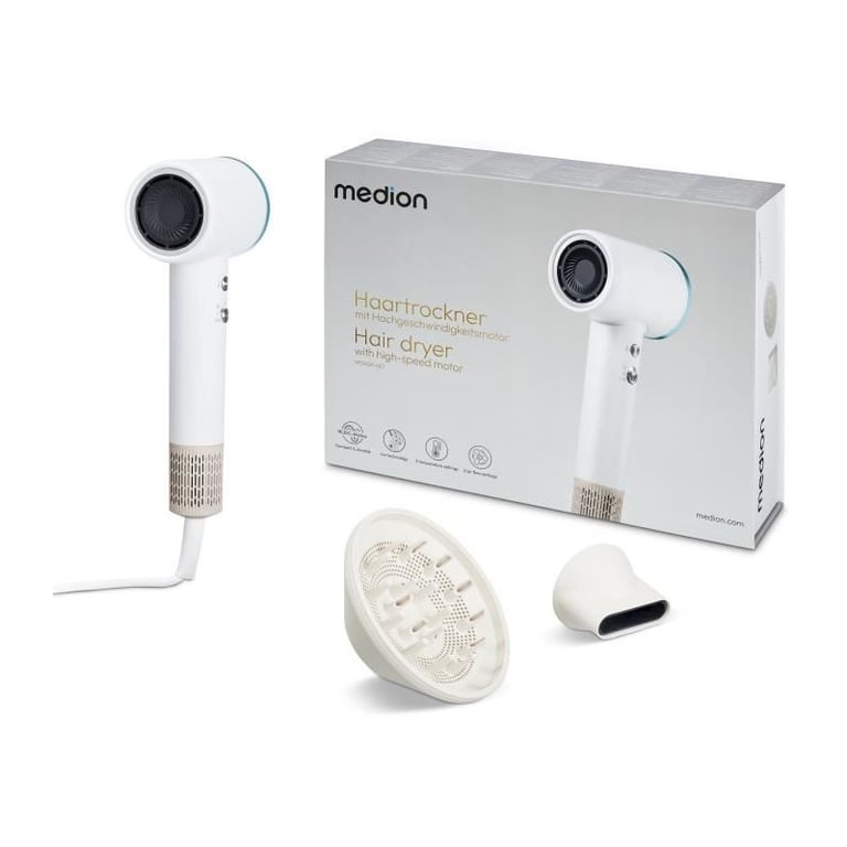 Sèche cheveux MEDION MD19983 2 vitesses 85°C Design LED