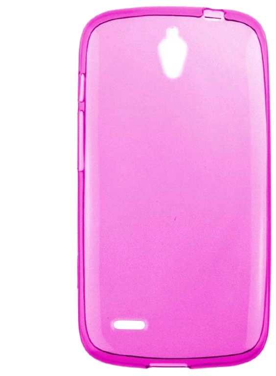 Coque silicone unie compatible Givré Rose Huawei Ascend G610