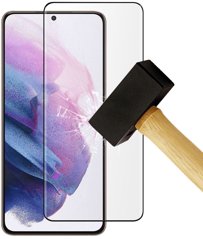 Film verre trempé 4D Noir compatible Samsung Galaxy S21 Plus