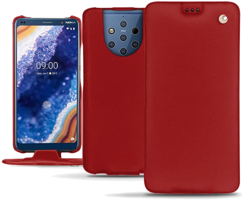 Housse cuir Nokia 9 PureView - Rabat verticalRouge