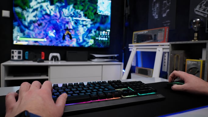 The G-Lab Keyz Tungsten teclado Juego RF inalámbrico AZERTY Francés Negro, Plata