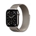 Apple Watch Series 11 GPS + Cellular 46mm Boitier en Titane Naturel avec Natural Milanese Loop - S/M