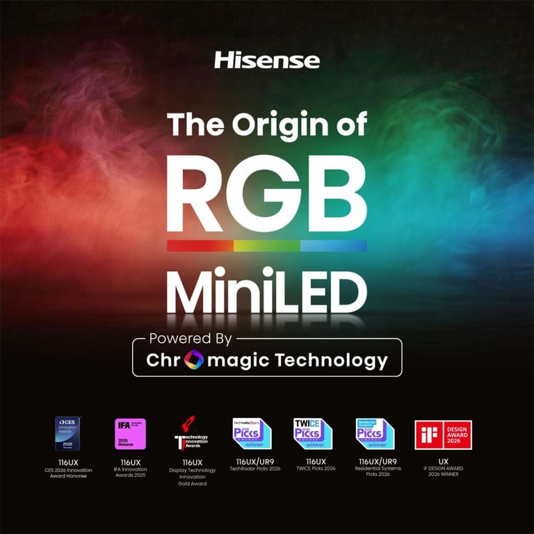 RGB Mini LED 4K 55UR8S 139 cm 2026 - vue 3