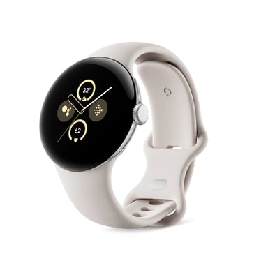 Google Pixel Watch 2 AMOLED 41 mm Numérique Écran tactile Argent Wifi GPS (satellite), blanc