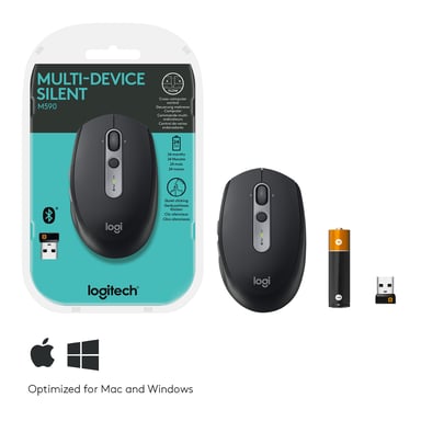 Ratón inalámbrico Logitech M590 (negro)