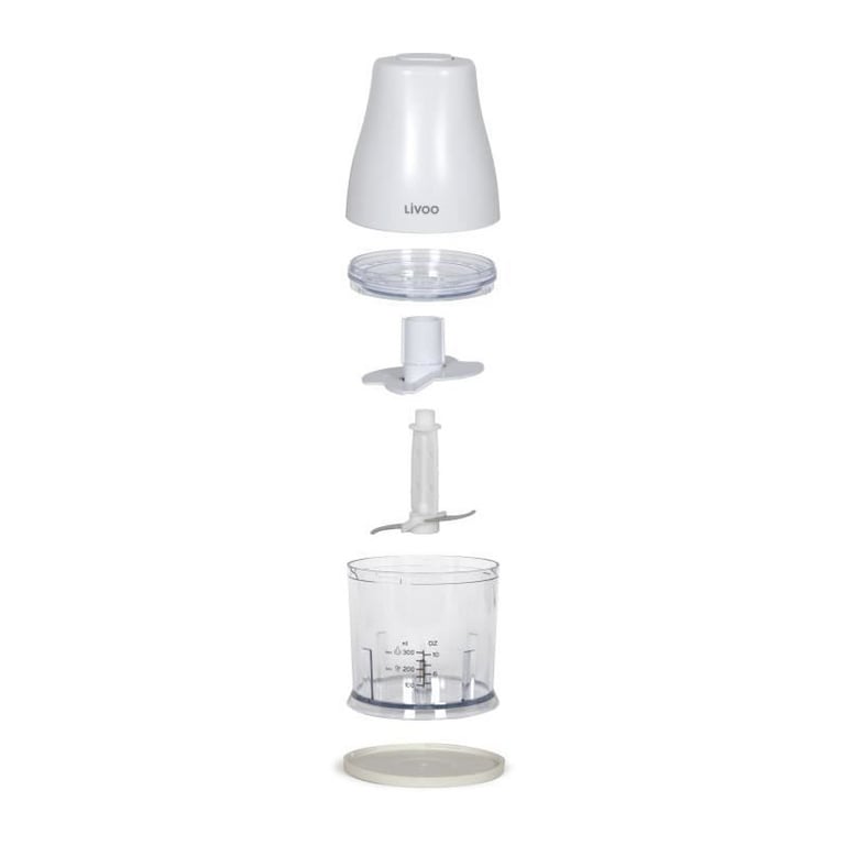 Hachoir LIVOO 300 ml 1 vitesse et fonction turbo 2 lames en inox - vue 10
