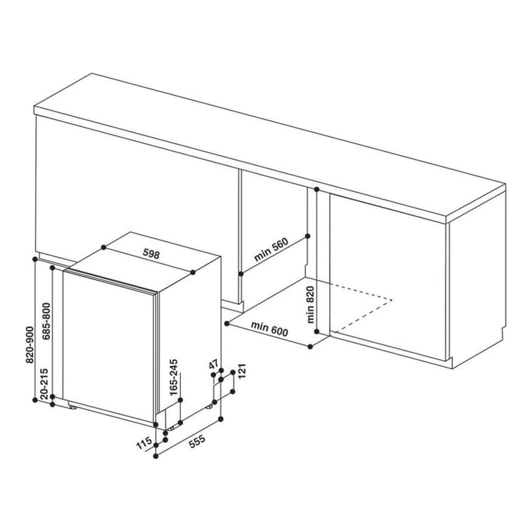 Hotpoint HIC 3C26 CW Entièrement intégré 14 couverts E - Neuf