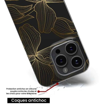Funda de silicona - Compatible con Apple iPhone 17 Air - diseño golden flowers