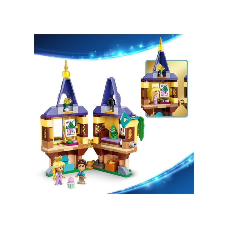 LEGO Disney Princess 43294 Tour de Raiponce avec porte verrouillable Micro-Univers 171 pcs Noir/Multicolore - Neuf