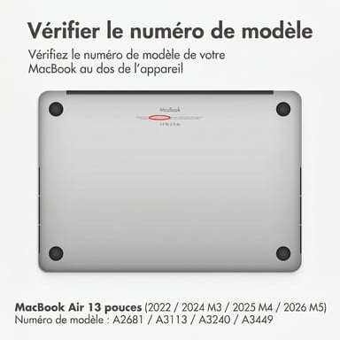 Accezz Protecteur d'écran en verre trempé pour l'Apple MacBook Air 13 pouces (2022 / 2024 M3 / 2025 M4 / 2026 M5)
