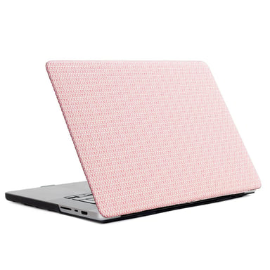 Selencia Coque tissée pour Apple MacBook Air 15 pouces (2023 / 2024 M3 chip / 2025 M4 chip) - A2941 / A3114 / A3241 - Rose