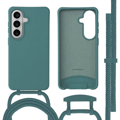 imoshion Coque arrière Color avec cordon amovible et MagSafe pour Samsung Galaxy S26 - Dark Green