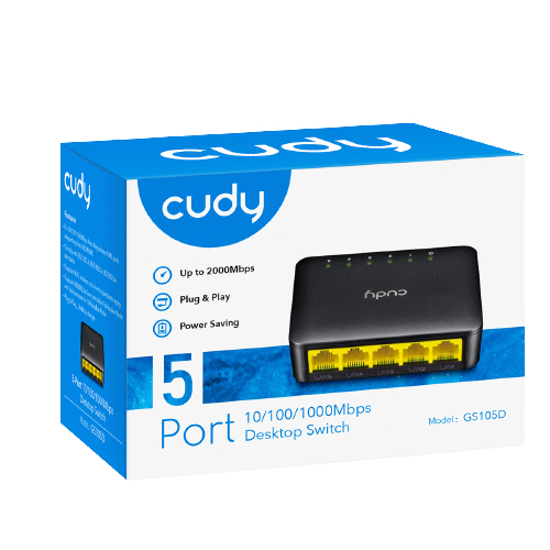 Cudy GS105D commutateur réseau Gigabit Ethernet 101001000 Neuf - vue 2