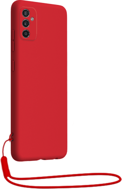 Cover per Samsung M52 5G silicone con cordino da polso abbinato
