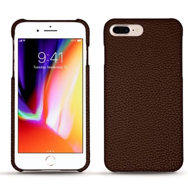 Coque cuir Apple iPhone 8 Plus -  - Marron - Cuir grainé