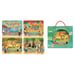 Ensemble de 4 Puzzles en Bois de 6 Pièces sur le Thème des Animaux du Zoo