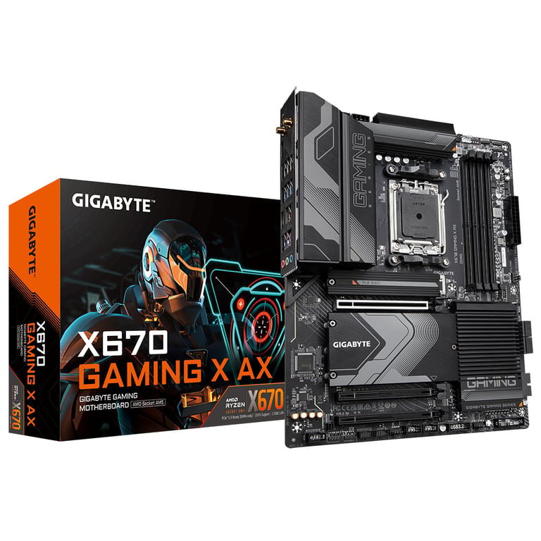 GIGABYTE X670 GAMING X AX carte mère AMD X670 Emplacement AM5 ATX Neuf - vue 2