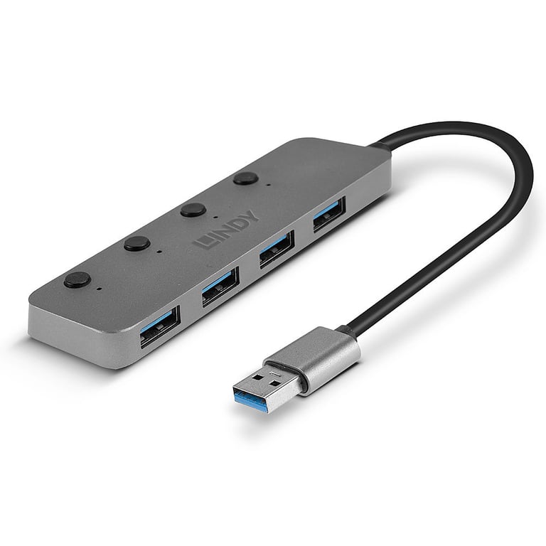 Lindy 43309 hub & concentrateur USB 3.2 Gen 1 3.1 Gen 1 Type A 5 Mbit/ Neuf - vue 3