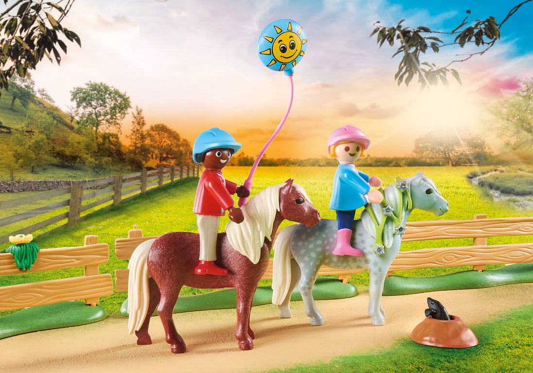 Décoration De Fête Avec Poneys Country 70997 Playmobil La Boîte - vue 2