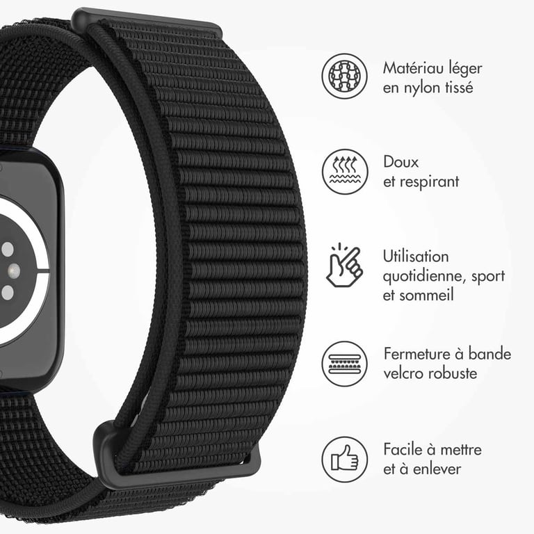 imoshion Bracelet en nylon? pour Apple Watch Series 1 á 10 / SE / Ultra 2 44454649 mm Neuf - vue 9