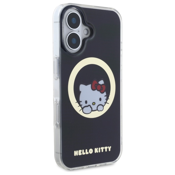 Coque pour iPhone 16 Hello Kitty Hardcase IML Sweet Kitty MagSafe HKHMP16SHSHSWKK - vue 3