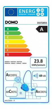 Domo DO7285S aspiradora 3 L Aspiradora cilíndrica Secar 700 W Bolsa para el polvo