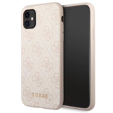 Funda Guess 4G Metal Gold Logo para iPhone 11 rosa