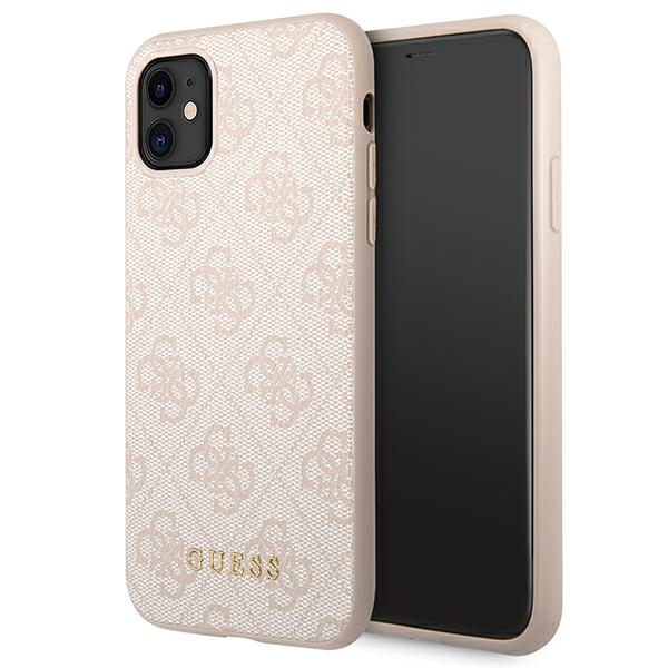 Guess 4G Metal Gold Logo - Coque pour iPhone 11 (rose) - 3666339016241
