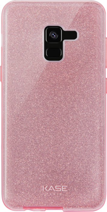 Coque slim pailletée étincelante pour Samsung Galaxy A8 (2018), Or Rose