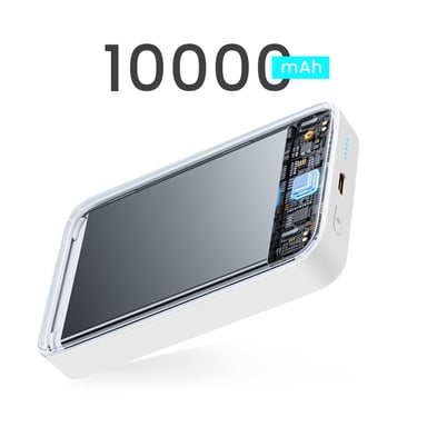 Bwoo Powerbank MagSafe 10000mAh USB-C 20W soporte plegable Blanco