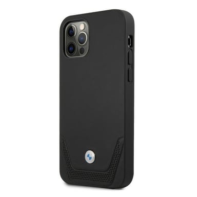 BMW Étui pour iPhone 12 Pro Max 6.7'' Cuir noir perforé