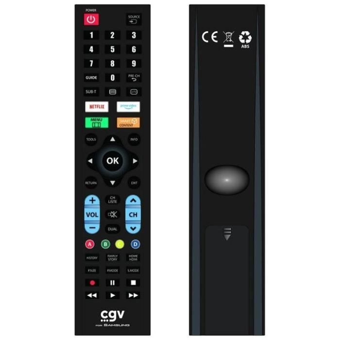 Télécommande de remplacement CGV FIDELIO Samsung Pour téléviseurs Samsung Sans programmation Prête à 'emploi - vue 2