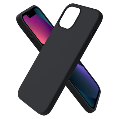 JAYM - Coque Silicone Noire comptatible avec [ Apple iPhone 16 ] - 100% Silicone et Microfibre - Renforcée et Ultra Doux