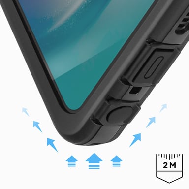 Coque Étanche IP68 pour Samsung Galaxy A25 Intégrale Contour Noir Redpepper
