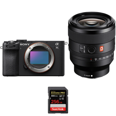 Appareil photo hybride Sony A7C II Noir + FE 50mm f/1.4 GM + 1 SanDisk 256GB Extreme PRO UHS-II + Ebook ''20 astuces pour des images qui claquent''