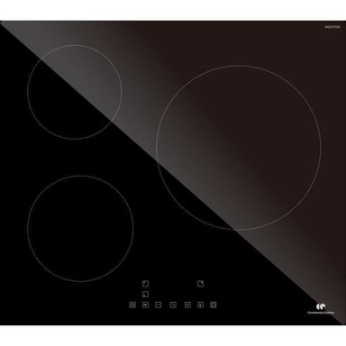 Table induction CETI3B28 3 zones, 6600W - 3 boosters - 3 minuteurs - noir - Neuf