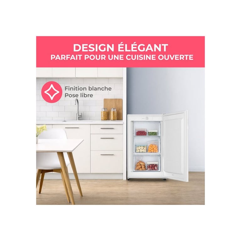 Congélateur armoire OCEANIC OCEACUF90W3 90 3 tiroirs Low Frost Classe E - vue 4