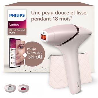 Epilateur à lumière pulsée sans-fil Philips Lumea série 9900, BRI950/02 Blanc et Rose - Neuf