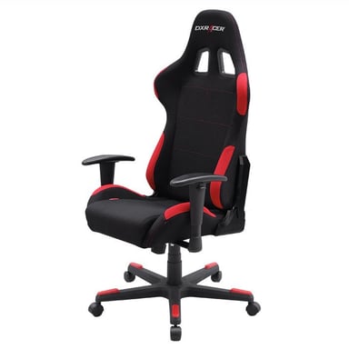 DXRacer OH/FD01/NR silla para videojuegos Silla para videojuegos de PC Asiento de malla Negro, Rojo