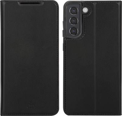 Samsung G S22+ 5G Folio en Piel Vegana Oslo Negra - Certificado GRS DBramante1928