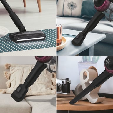 Hoover HF410H 011 Aspiradora escoba Batería Secar Micro Sin bolsa 0,4 L 240 W Magenta 2,5 Ah