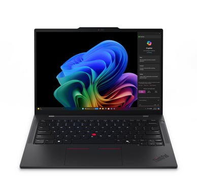Lenovo ThinkPad T14s Gen 6 (Snapdragon) Copilot+ PC Qualcomm Snapdragon X1E-78-100 Ordinateur portable 35,6 cm (14'') WUXGA 32 Go LPDDR5x-SDRAM 1 To SSD Wi-Fi 7 (802.11be) Windows 11 Pro Nordique Noir
