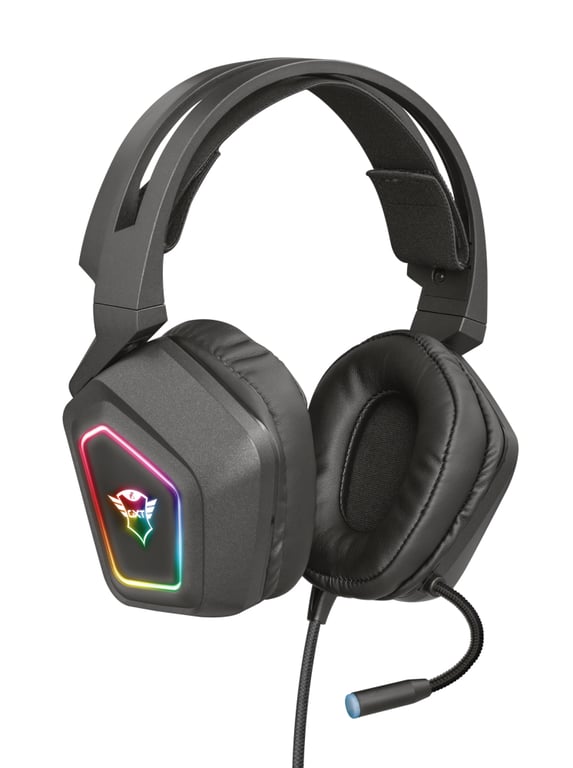 Trust GXT 450 Blizz RGB 7.1 Surround Casque Avec fil Arceau Jouer USB Type-A Noir - Neuf