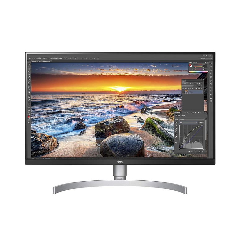 LG 27UL850 W Écran LED 27 3840 x 2160 4K @ 60 Hz IPS 350 cdm² 1000:1 DisplayHDR 400 5 ms 2xHDMI DisplayPort USB C haut parleurs cadre - vue 2