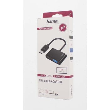 Hama 00200334 cavo video e adattatore DisplayPort HDMI + VGA (D-Sub) Nero