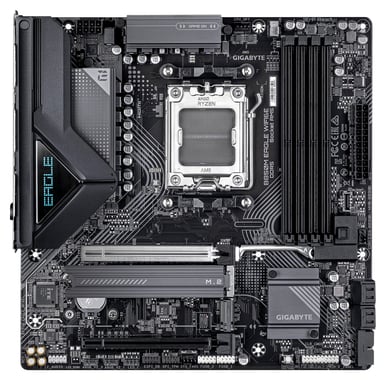 GIGABYTE B850M EAGLE WIFI6E Scheda Madre - CPU AMD Ryzen Serie 9000, VRM digitale 8+2+2 fasi, fino a 8200MHz DDR5 (OC), 1xPCIe 5.0 + 1xPCIe 4.0 M.2, Wi-Fi 6E, LAN 2.5GbE, USB 3.2 Gen 2