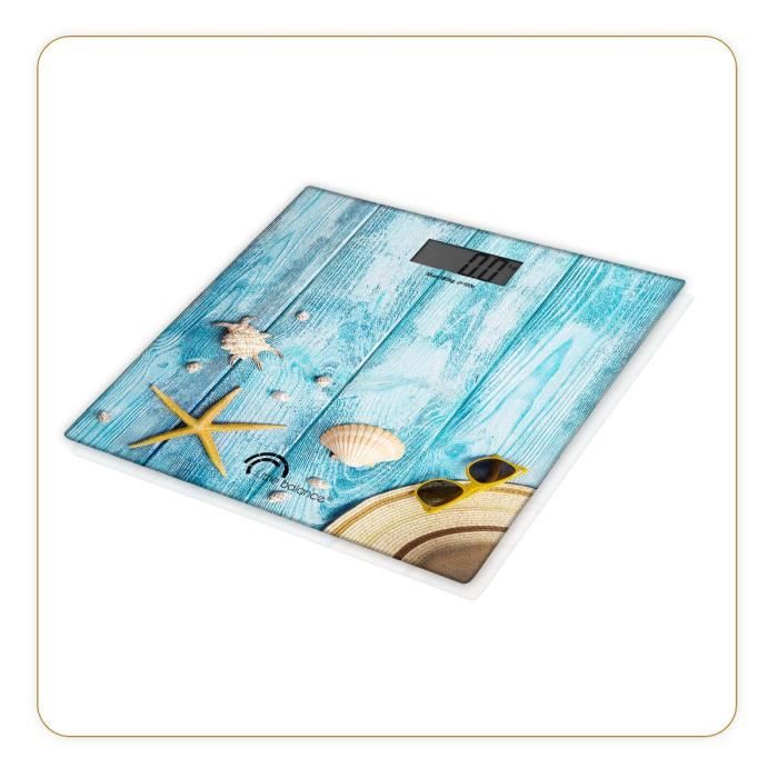 Pèse personne électronique LITTLE BALANCE 8334 Design Coquillages 180 kg / 100 g - vue 2