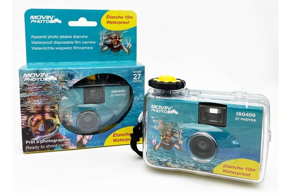 Appareil Photo Jetable Étanche Movin Photo PAP ETANCHE Bleu et Jaune