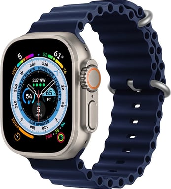 Correa azul para Apple Watch Ultra 49mm de silicona con cierre